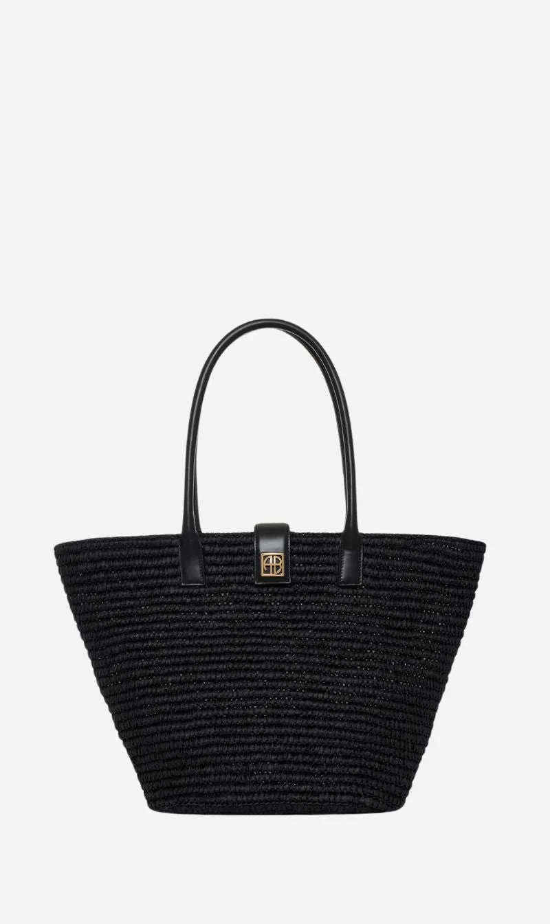 Anine Bing | Lou Tote Monogram - Black sold by Sister & Co