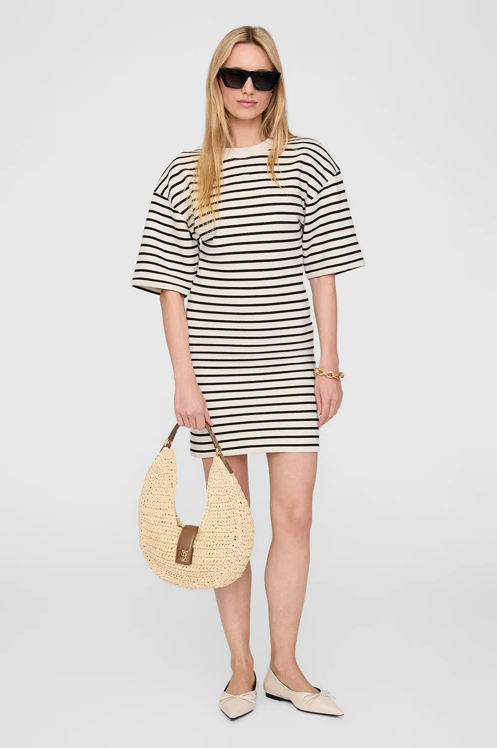 Anine Bing | Mona Dress - Black Stripe French Terry sold by Sister & Co product image thumbnail 2
