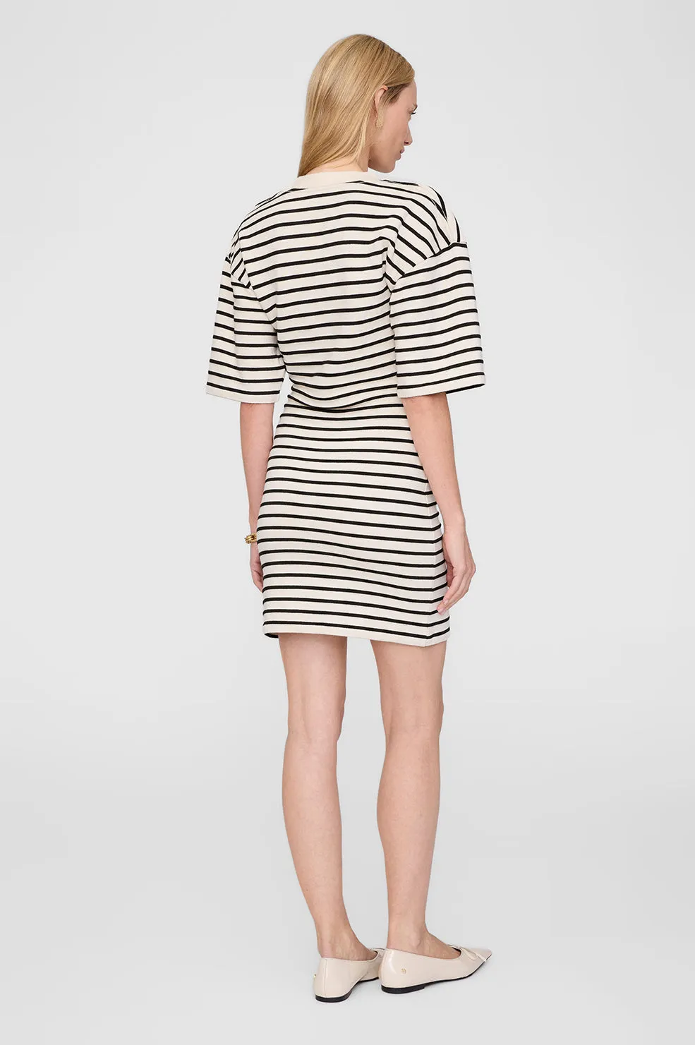 Anine Bing | Mona Dress - Black Stripe French Terry sold by Sister & Co product image thumbnail 3