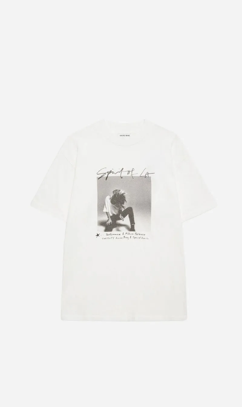 Anine Bing | Ashton Tee Spirit - Ivory sold by Sister & Co