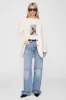 Anine Bing | Ashton Tee Spirit - Ivory sold by Sister & Co