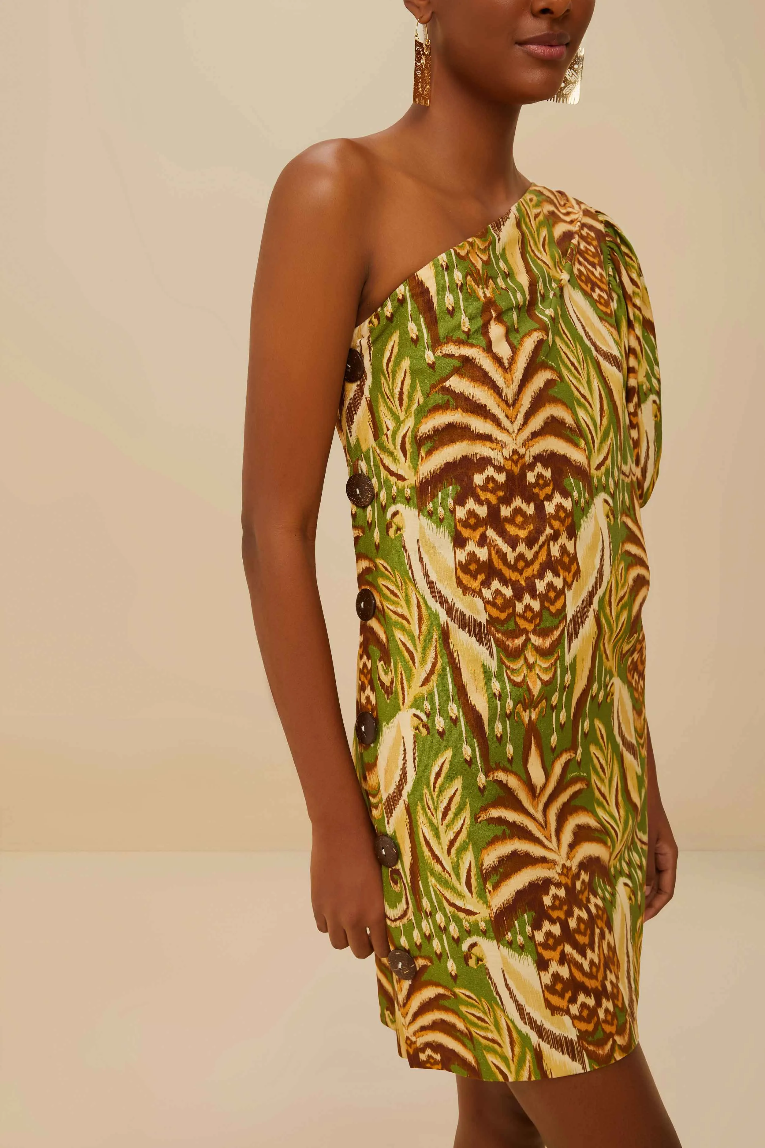 Farm Rio | Tapestry One Shoulder Mini Dress - Pineapple sold by Sisters & Co product image thumbnail 2