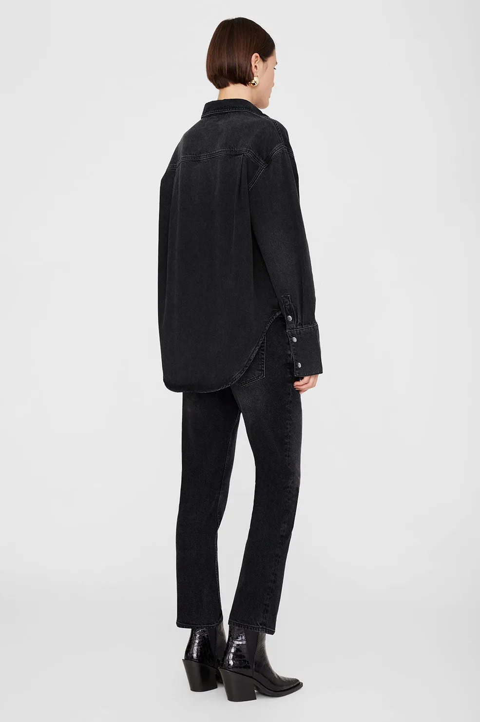 Anine Bing | Dante Shirt - Iron Black Denim sold by Sister & Co product image thumbnail 4