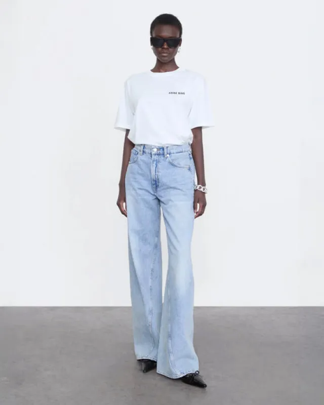 Anine Bing | Walker Tee Spray Paint - Ivory sold by Sisters & Co