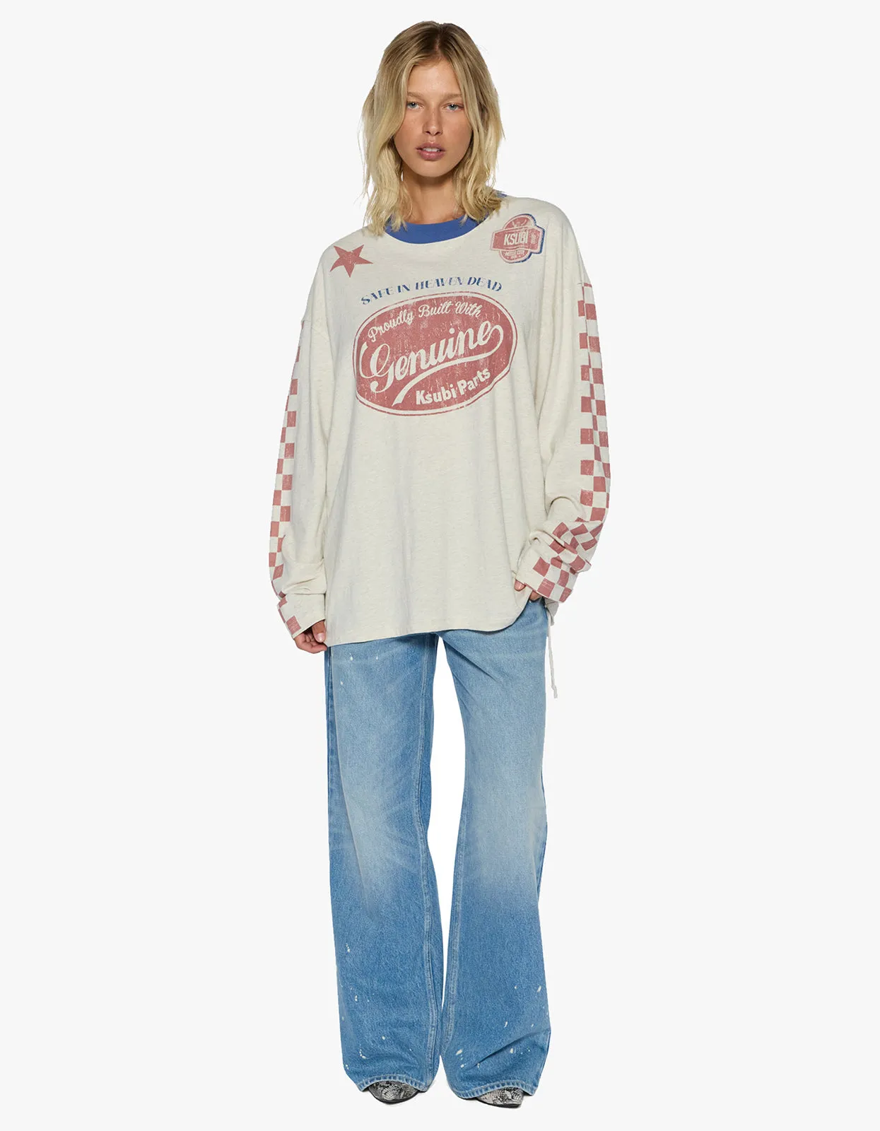 Ksubi | Pitt Lane Ls Boyfriend Ss Tee - Oat sold by Sister & Co product image thumbnail 2