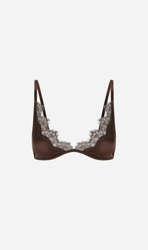 Kat the Label | Sorrento Bralette - Espresso sold by Sisters & Co