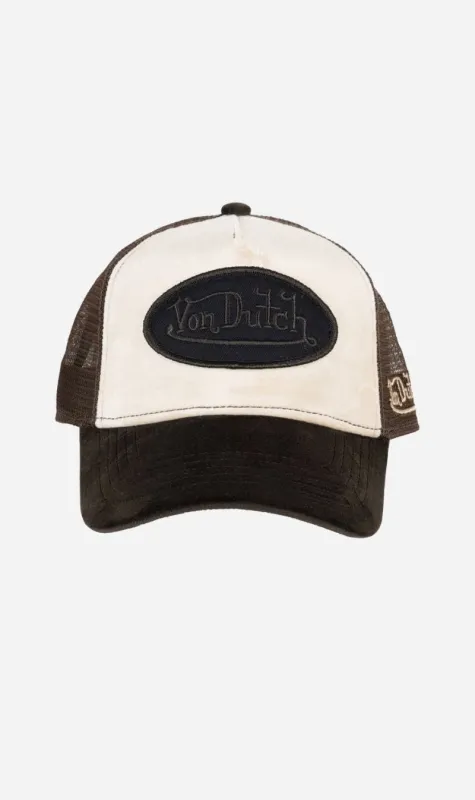 Von Dutch | Velvet Patch Trucker - Taupe/Brown sold by Sister & Co