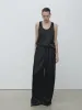 Tonywack | Tailored Satin Sleeveless Top - Black sold by Sister & Co