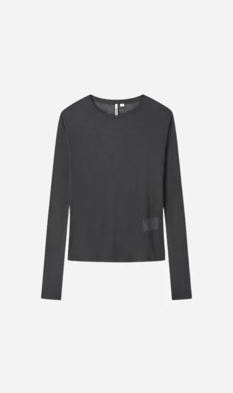 Tonywack | Wool Tencel Long Sleeve - Charcoal sold by Sister & Co