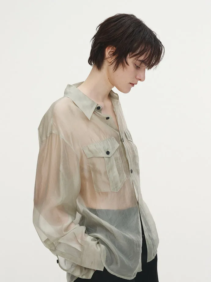 Tonywack | Oversized Sheer Shirt - Pale Green sold by Sister & Co product image thumbnail 2