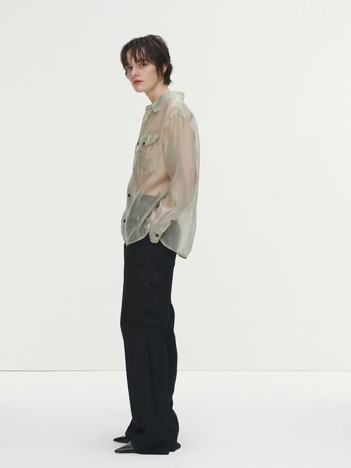 Tonywack | Oversized Sheer Shirt - Pale Green sold by Sister & Co product image thumbnail 5