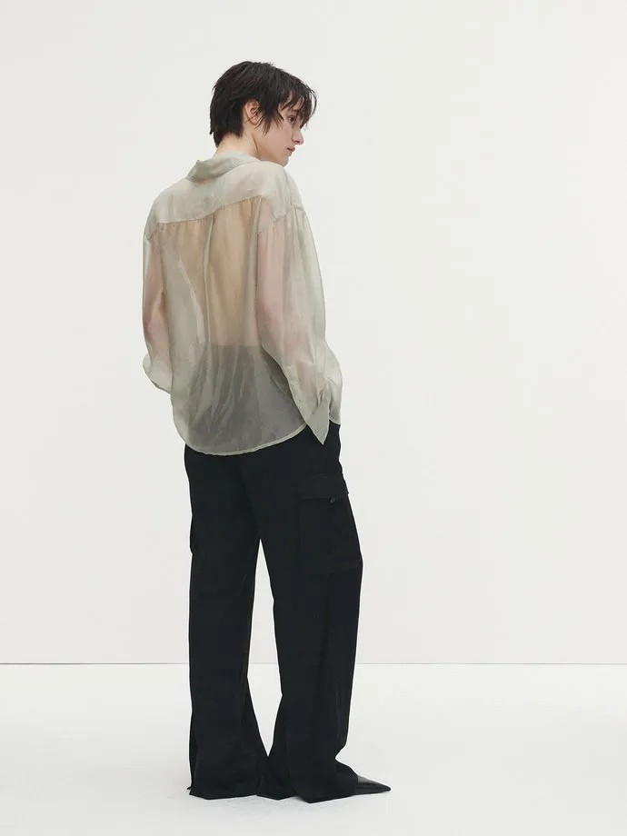 Tonywack | Oversized Sheer Shirt - Pale Green sold by Sister & Co product image thumbnail 4