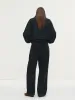 Tonywack | Garment Dyed Cropped Zip Up Sweatshirt - Faded Black sold by Sister & Co