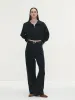 Tonywack | Garment Dyed Cropped Zip Up Sweatshirt - Faded Black sold by Sister & Co