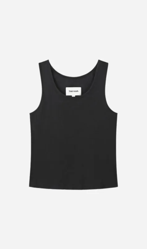 Tonywack | Garment Dyed Cotton Sleeveless - Faded Black sold by Sisters & Co