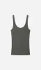 Tonywack | Tencel U Neck Sleeveless - Olive Charcoal sold by Sister & Co