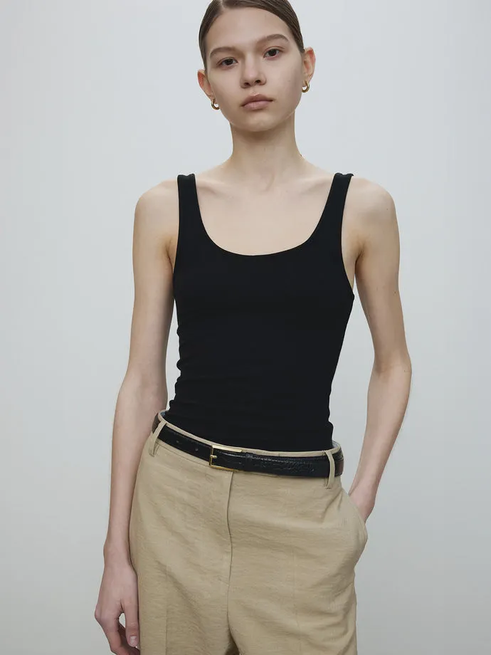 Tonywack | Tencel U Neck Sleeveless - Black sold by Sister & Co product image thumbnail 5