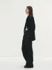Tonywack | Light Wool Pleated Wide Trousers - Black sold by Sister & Co