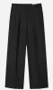 Tonywack | Light Wool Pleated Wide Trousers - Black sold by Sister & Co