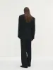 Tonywack | Light Wool Pleated Wide Trousers - Black sold by Sister & Co
