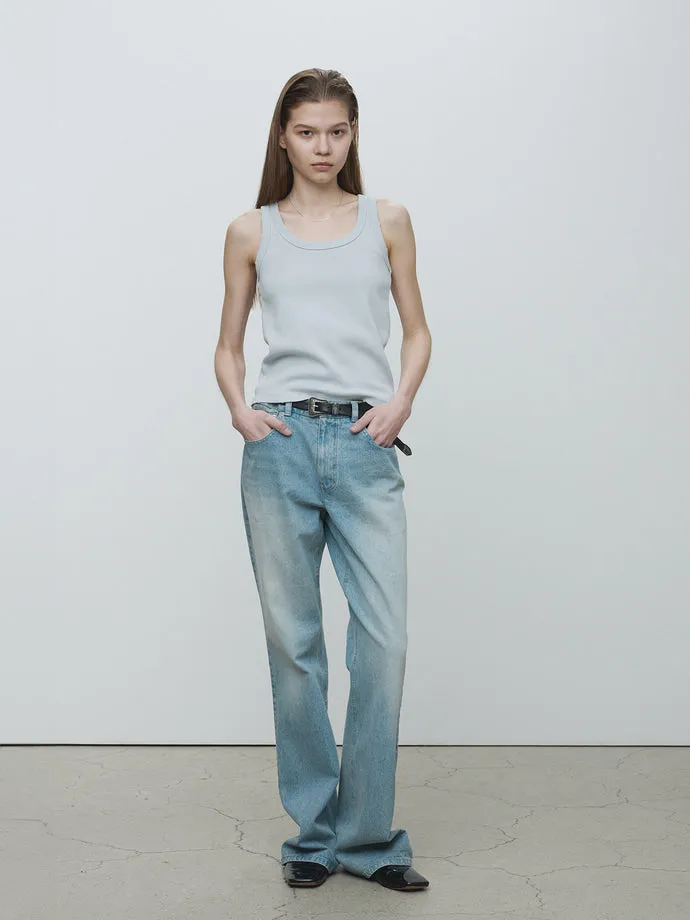 Tonywack | Ribbed Tank Top - Sky sold by Sisters & Co product image thumbnail 2