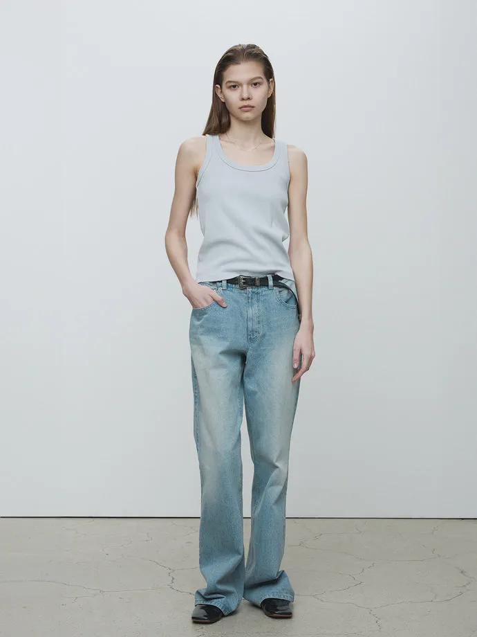 Tonywack | Ribbed Tank Top - Sky sold by Sisters & Co product image thumbnail 4