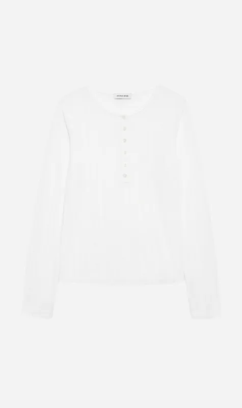 Anine Bing | Pia Long Sleeve Tee - Off White sold by Sister & Co