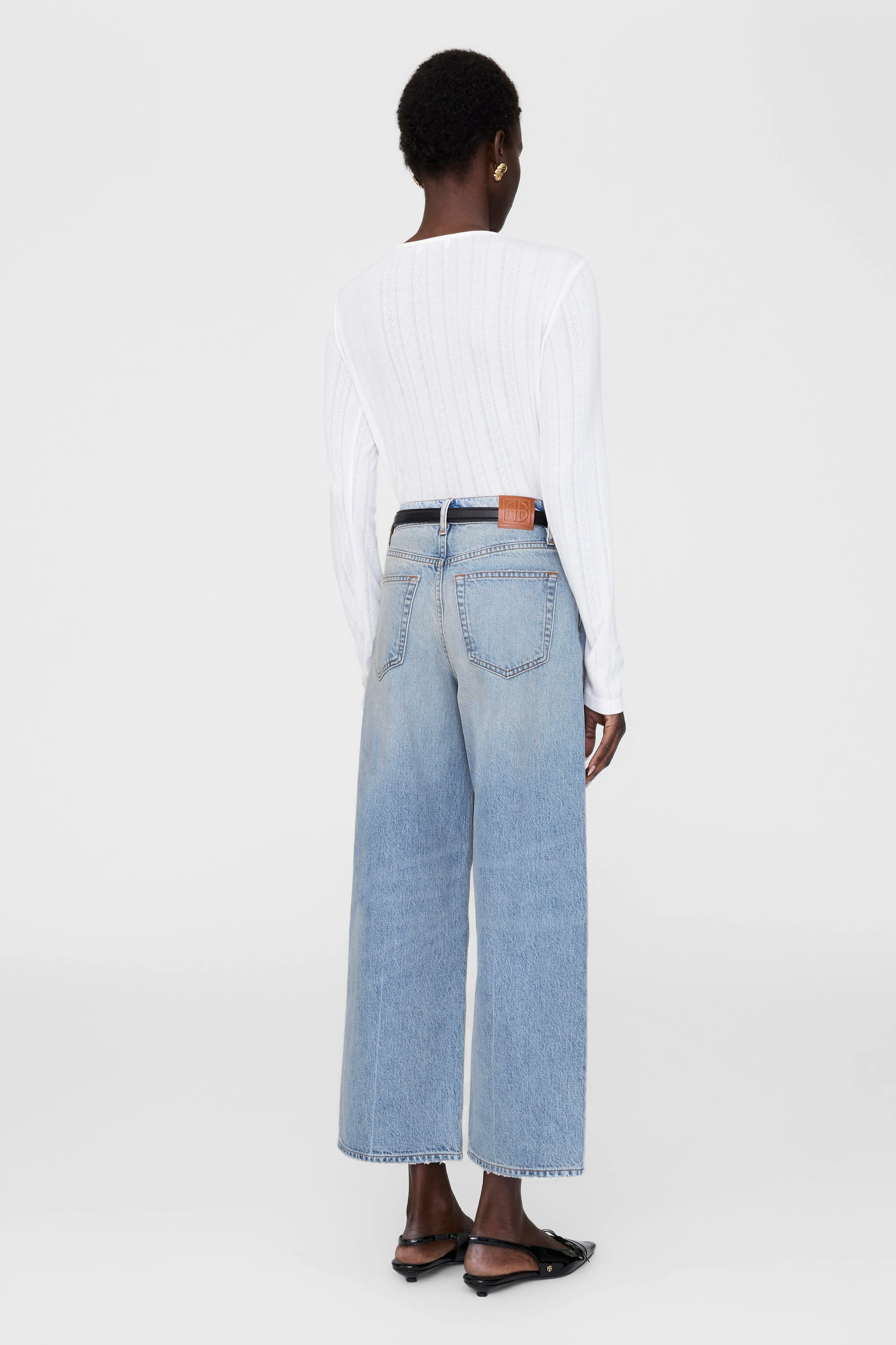 Anine Bing | Pia Long Sleeve Tee - Off White sold by Sister & Co product image thumbnail 3