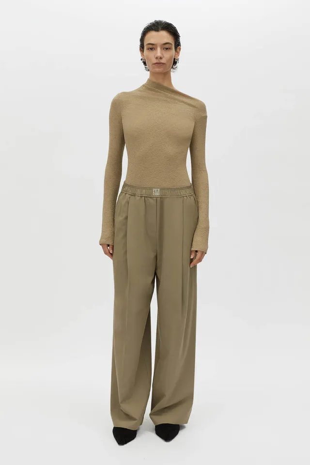 Camilla and Marc | Zeno Monogram Elastic Pant - Khaki sold by Sister & Co product image thumbnail 4