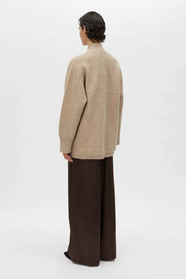 Camilla and Marc | Rohan Boiled Merino Knit Cardigan - Oatmeal Melange sold by Sisters & Co product image thumbnail 5