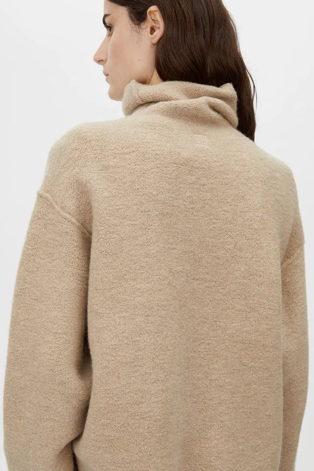 Camilla and Marc | Rohan Knit Funnel Neck Sweater - Oatmeal Melange sold by Sisters & Co product image thumbnail 3