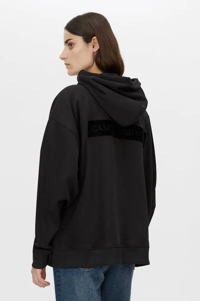 Camilla and Marc | Grid Flocking Logo Hoodie - Black sold by Sister & Co product image thumbnail 3