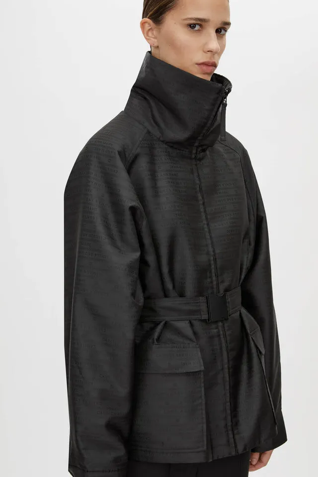 Camila and Marc | Escher Logo Jacquard Puffer Jacket - Black sold by Sisters & Co product image thumbnail 4