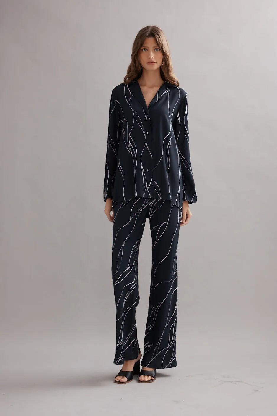 Caitlin Crisp | Dalston Shirt - Ink/White sold by Sister & Co product image thumbnail 2