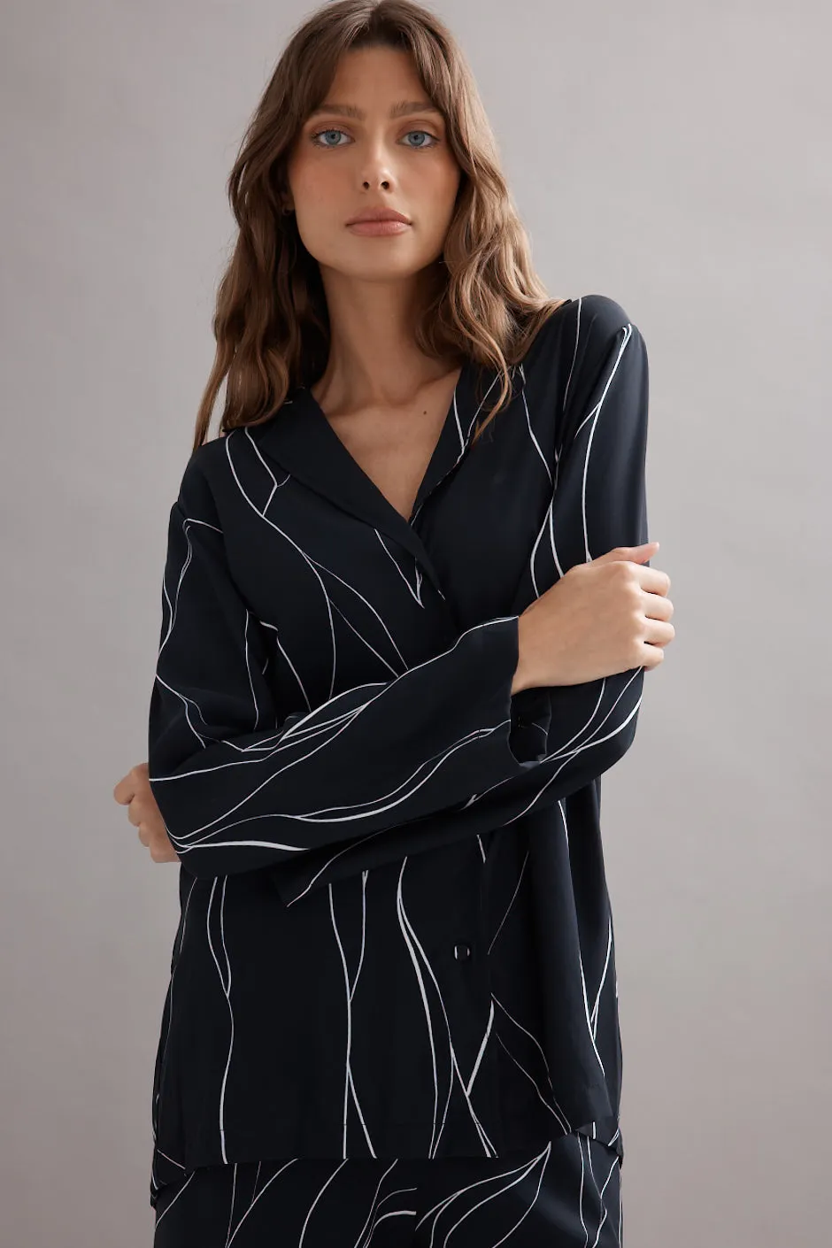 Caitlin Crisp | Dalston Shirt - Ink/White sold by Sister & Co