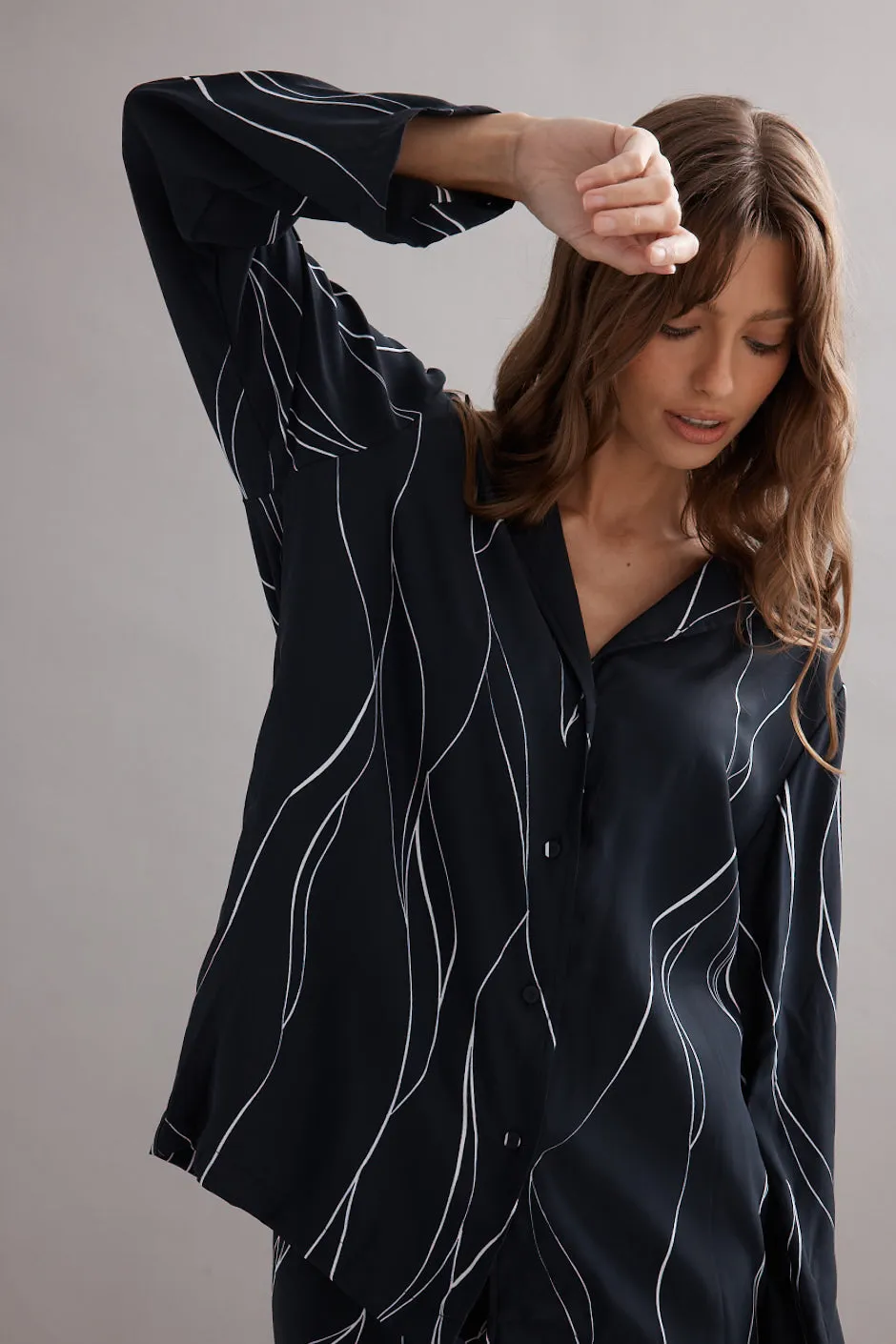 Caitlin Crisp | Dalston Shirt - Ink/White sold by Sister & Co product image thumbnail 3