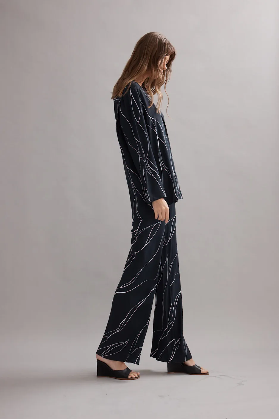 Caitlin Crisp | Dalston Shirt - Ink/White sold by Sister & Co product image thumbnail 4