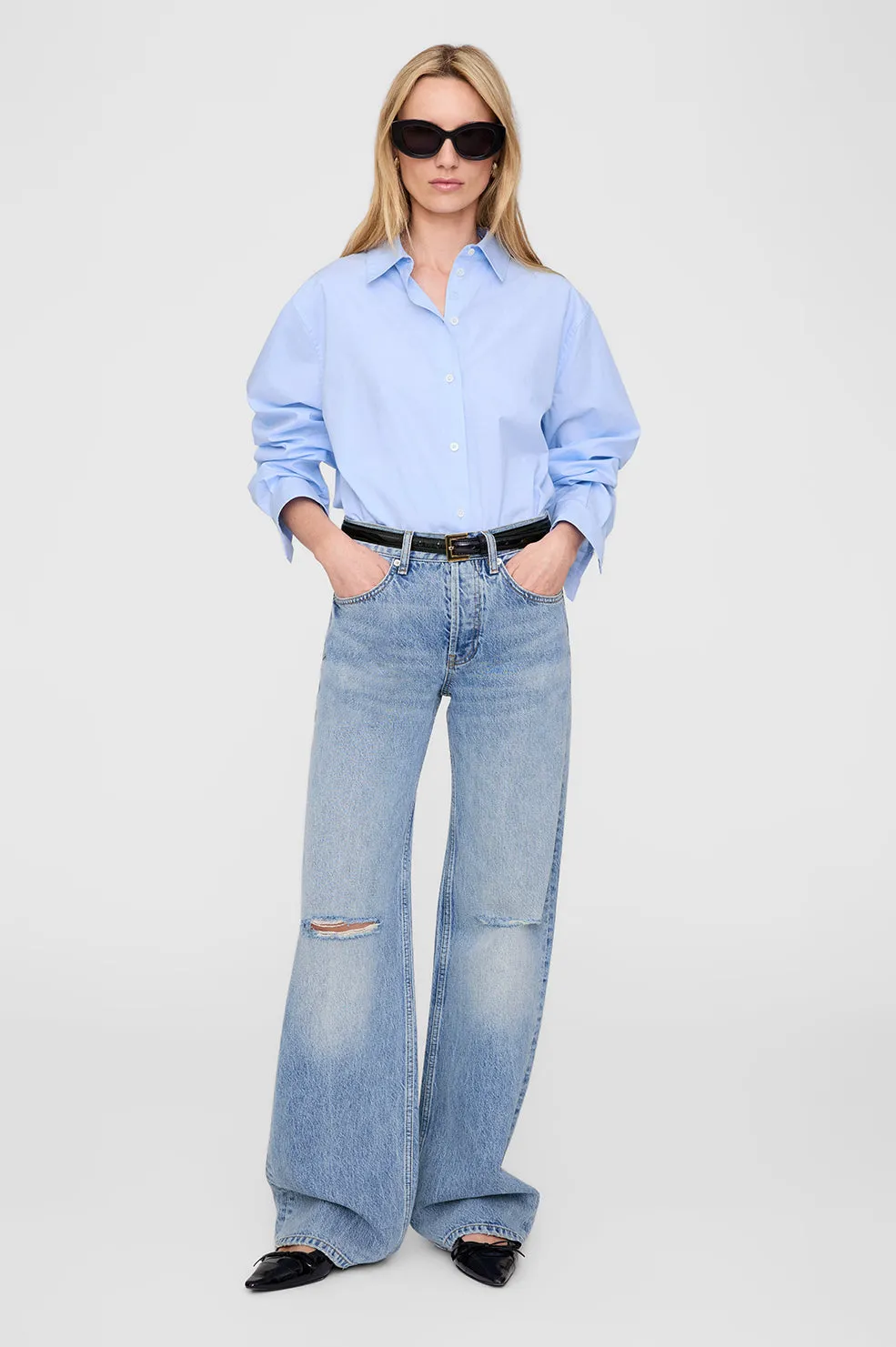 Anine Bing | Essie Shirt - Blue sold by Sisters & Co product image thumbnail 2