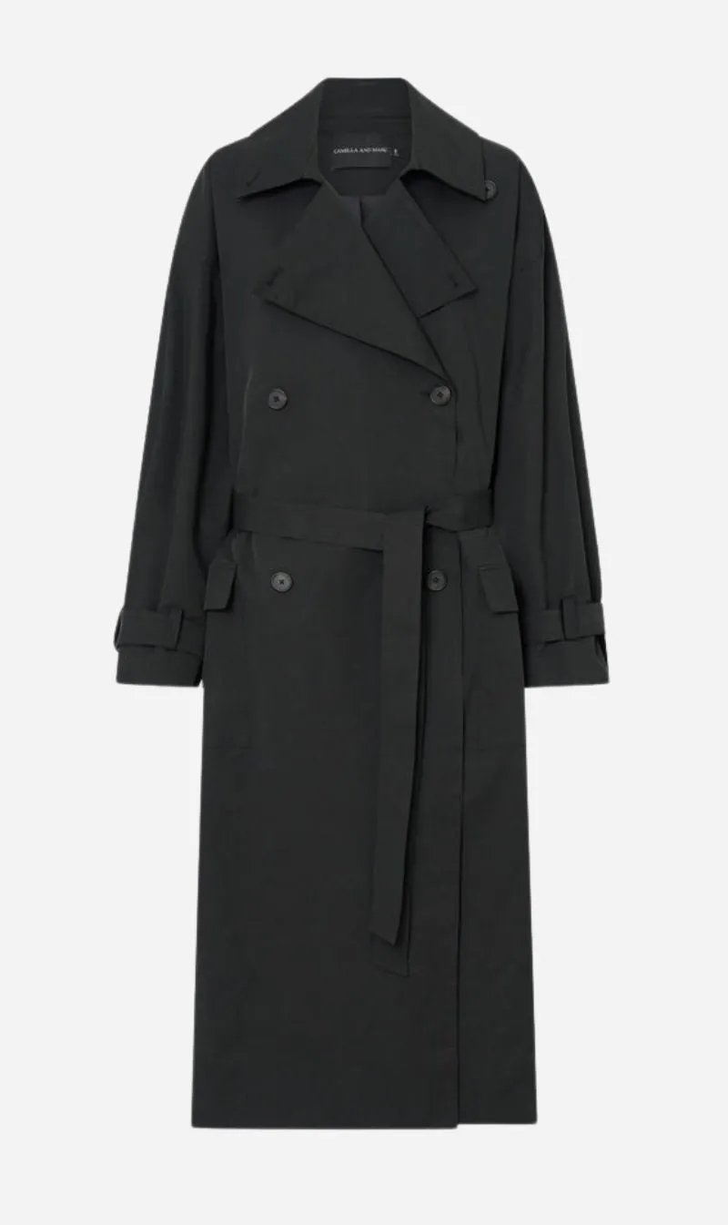 Camilla and Marc | Nemesia Trench - Black sold by Sister & Co