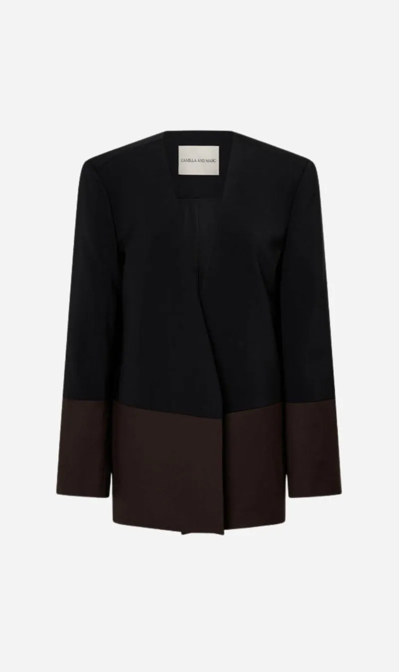 Camilla and Marc | Vault Blazer - Black/Chocolate sold by Sisters & Co