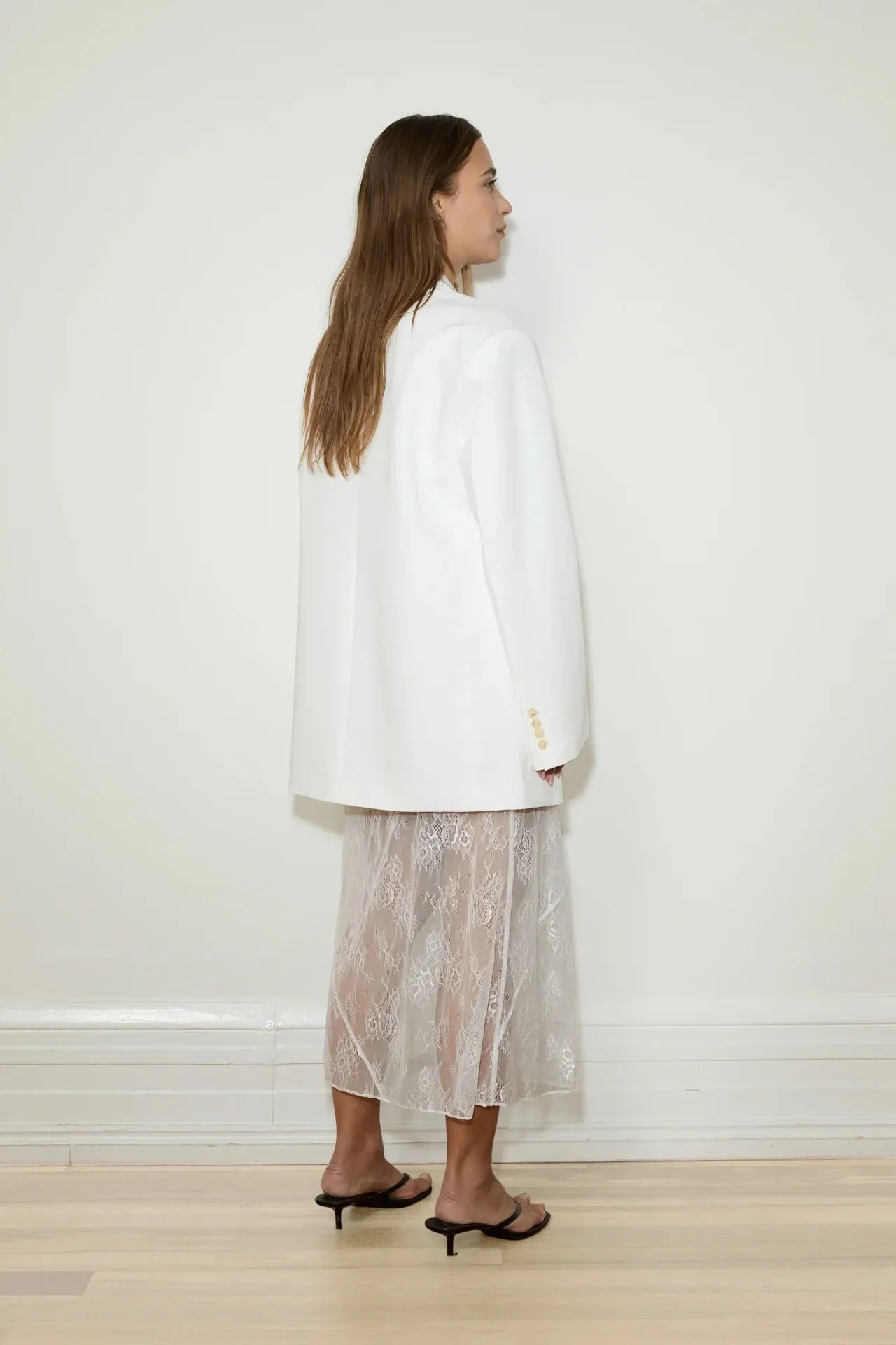 Maison Essentiele | Boyfriend Blazer - White sold by Sisters & Co product image thumbnail 4