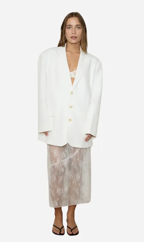 Maison Essentiele | Boyfriend Blazer - White sold by Sisters & Co