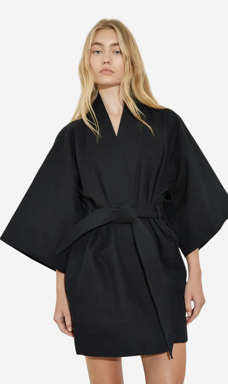 Maison Essentiele | Kimono - Black sold by Sisters & Co