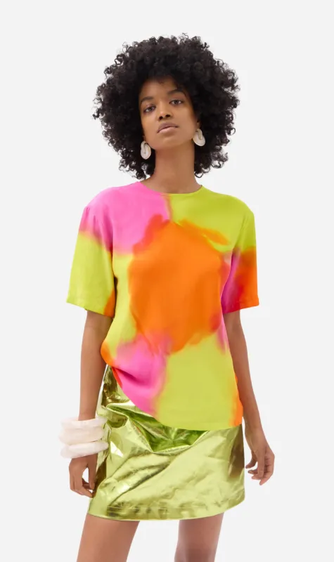 Gary Bigeni | Gino Bias Cut T.Shirt - Hand Painted Neon sold by Sister & Co