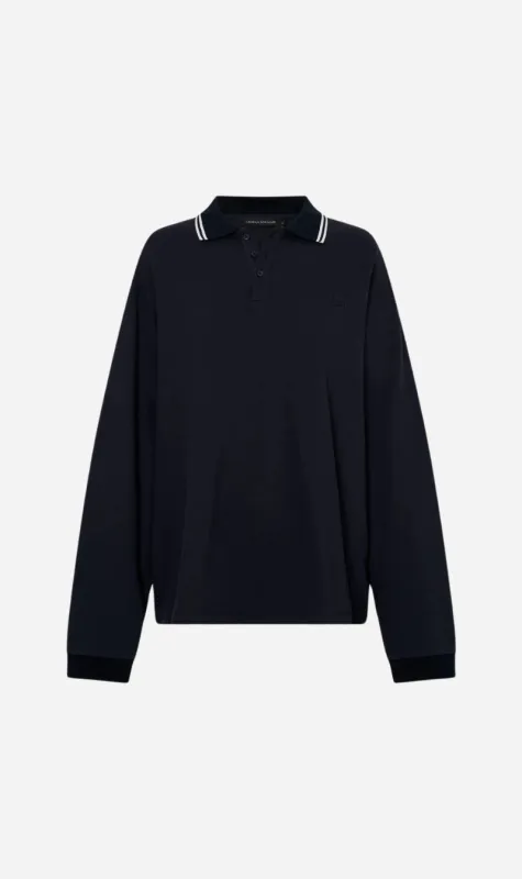 Camilla and Marc | Aqui Long Sleeve Monogram Top - Midnight Navy sold by Sister & Co