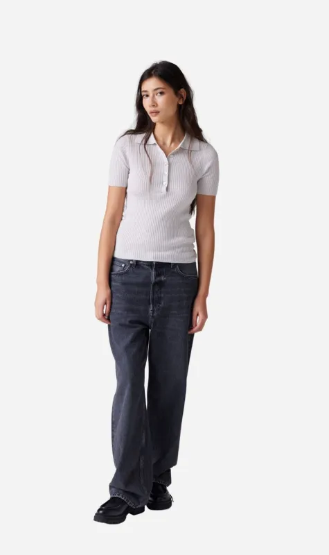 CRUSH | Locca Rib Polo - Pebble sold by Sister & Co