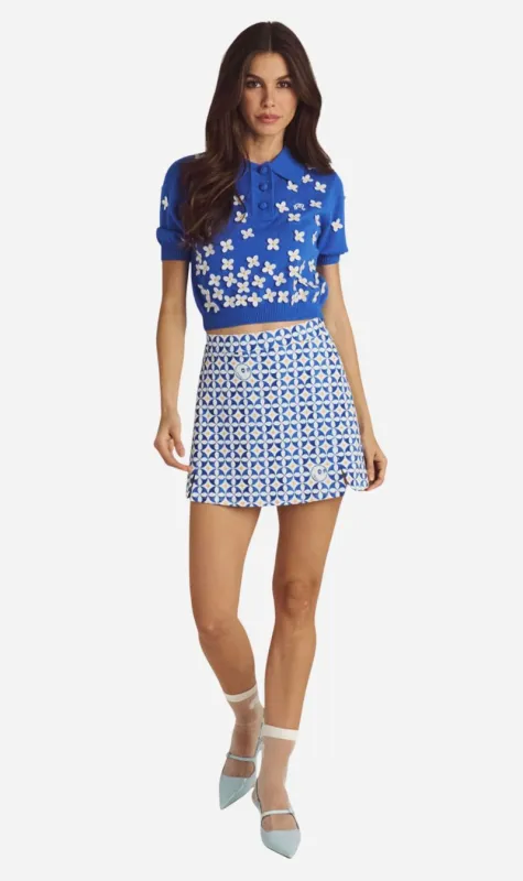 Malbon | Ella High Waisted Skirt - Blue Multi sold by Sister & Co