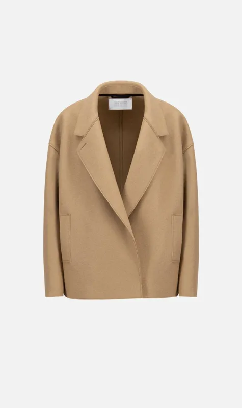 Harris Wharf London | Oversized Boxy Jacket - Tan sold by Sister & Co