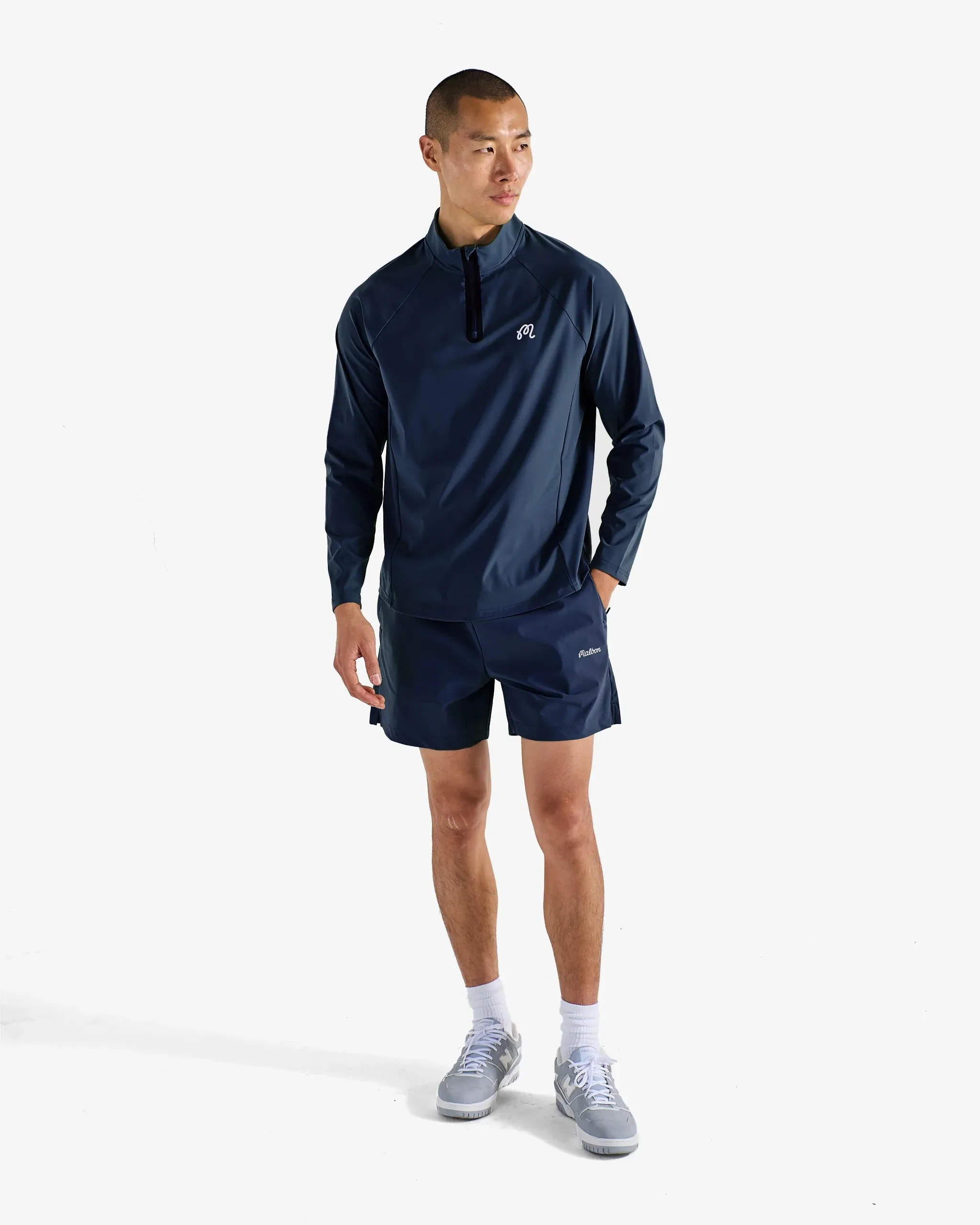 Malbon | Performance Raglan Quarter Zip - Navy sold by Sisters & Co product image thumbnail 2