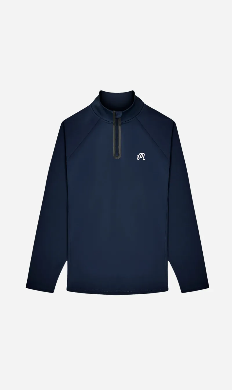 Malbon | Performance Raglan Quarter Zip - Navy sold by Sisters & Co